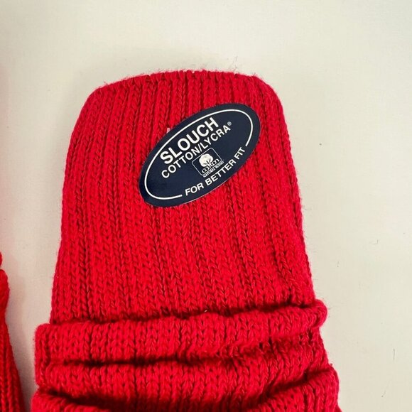 Honors RED Slouch Vintage Socks Womens size 9-11 NOS Made in USA - Picture 6 of 6